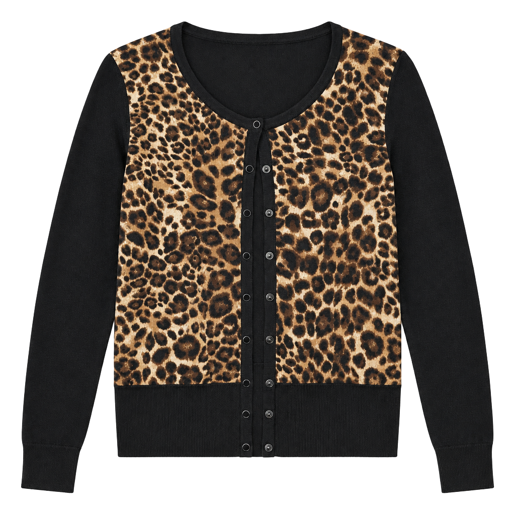 White House Black Market Cardigan Size S Leopard print 1