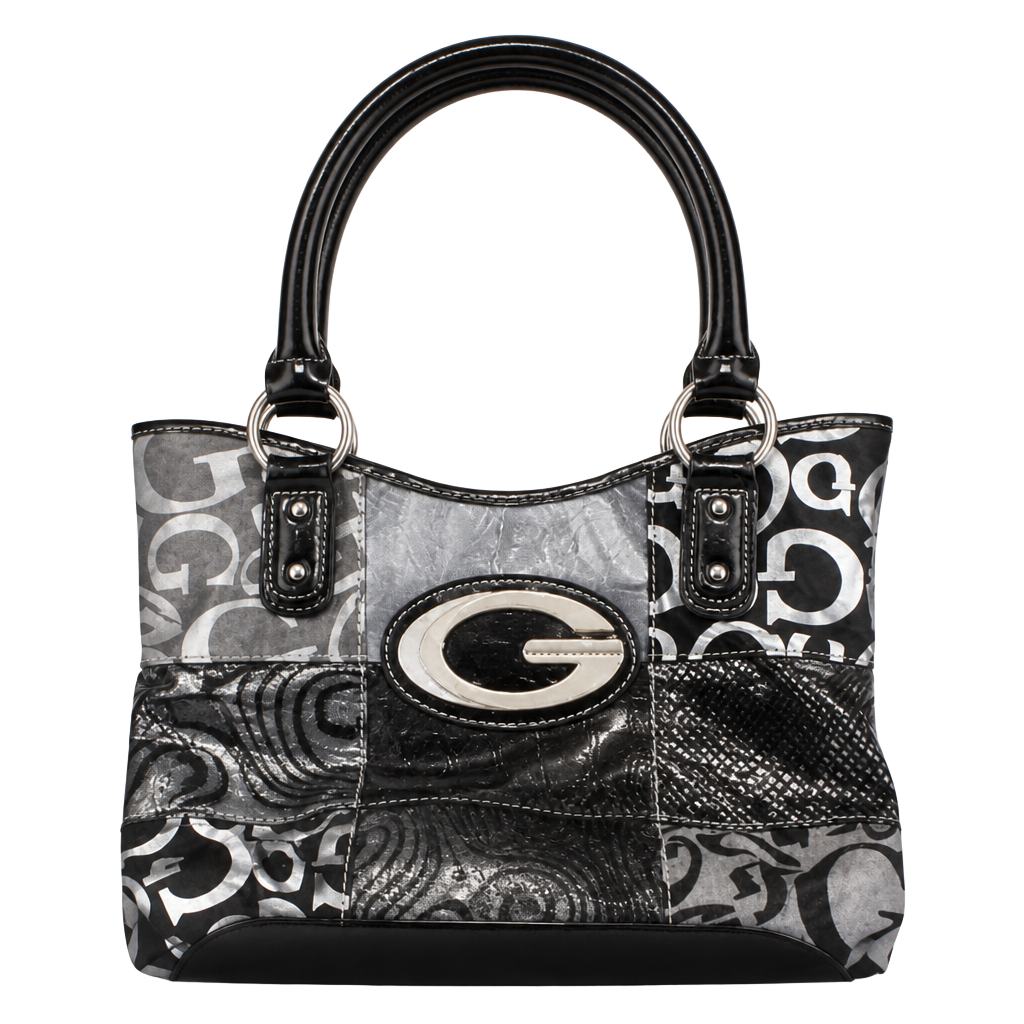 G by Guess Patchwork Multi-Textured Handbag with Large G Logo 1