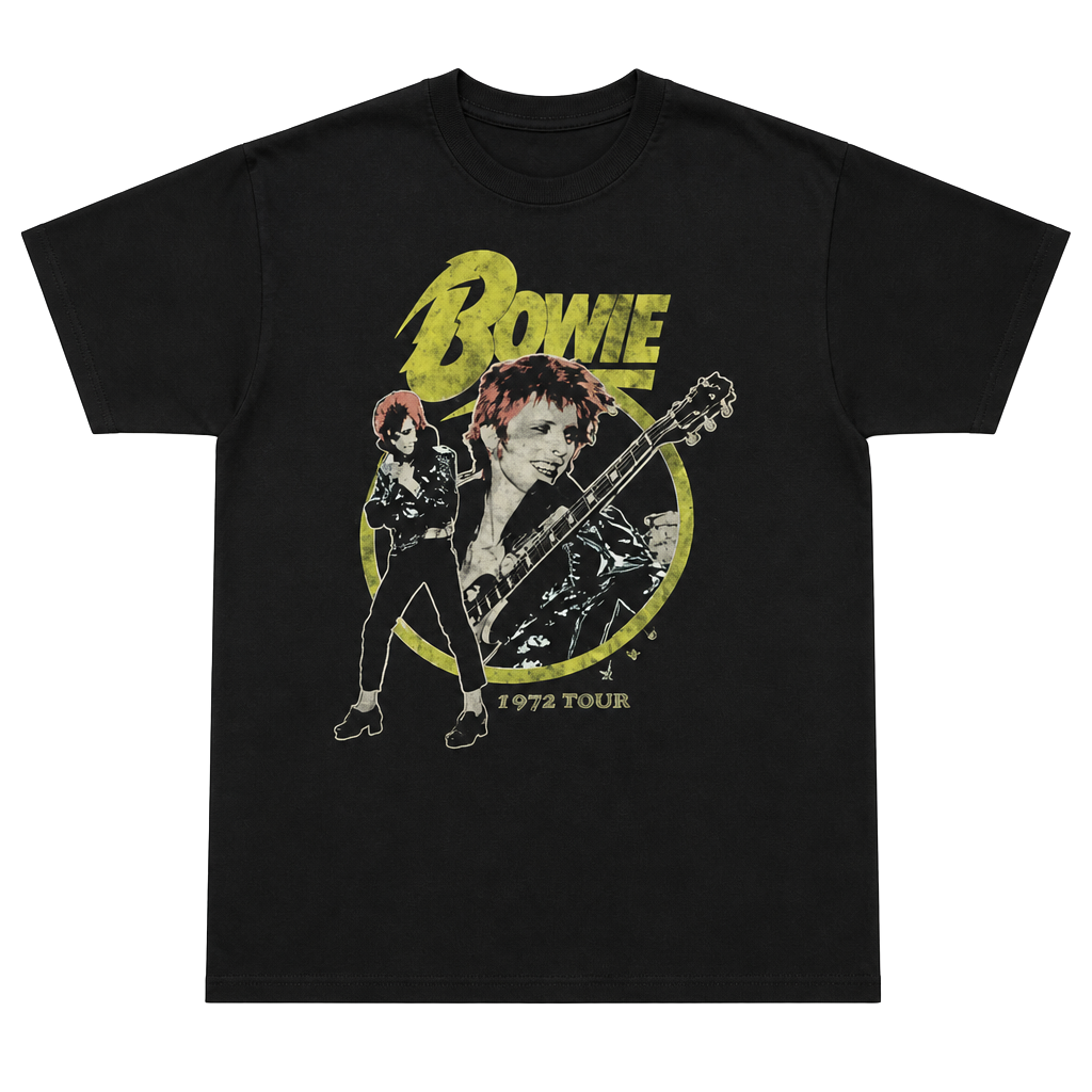 David Bowie Ziggy Stardust 1972 Tour Graphic T-Shirt 1