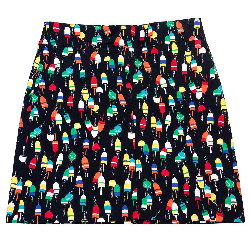 Talbots Buoy Print Skirt Size 6P Navy Blue Multicolor Nautical 1