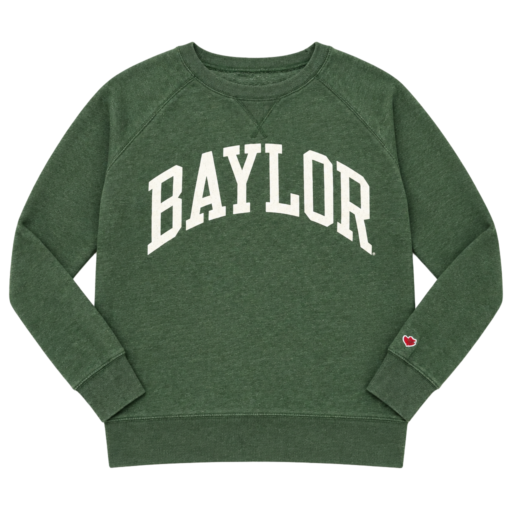 League Collegiate Wear Baylor Triblend Sweatshirt Size M Green 1