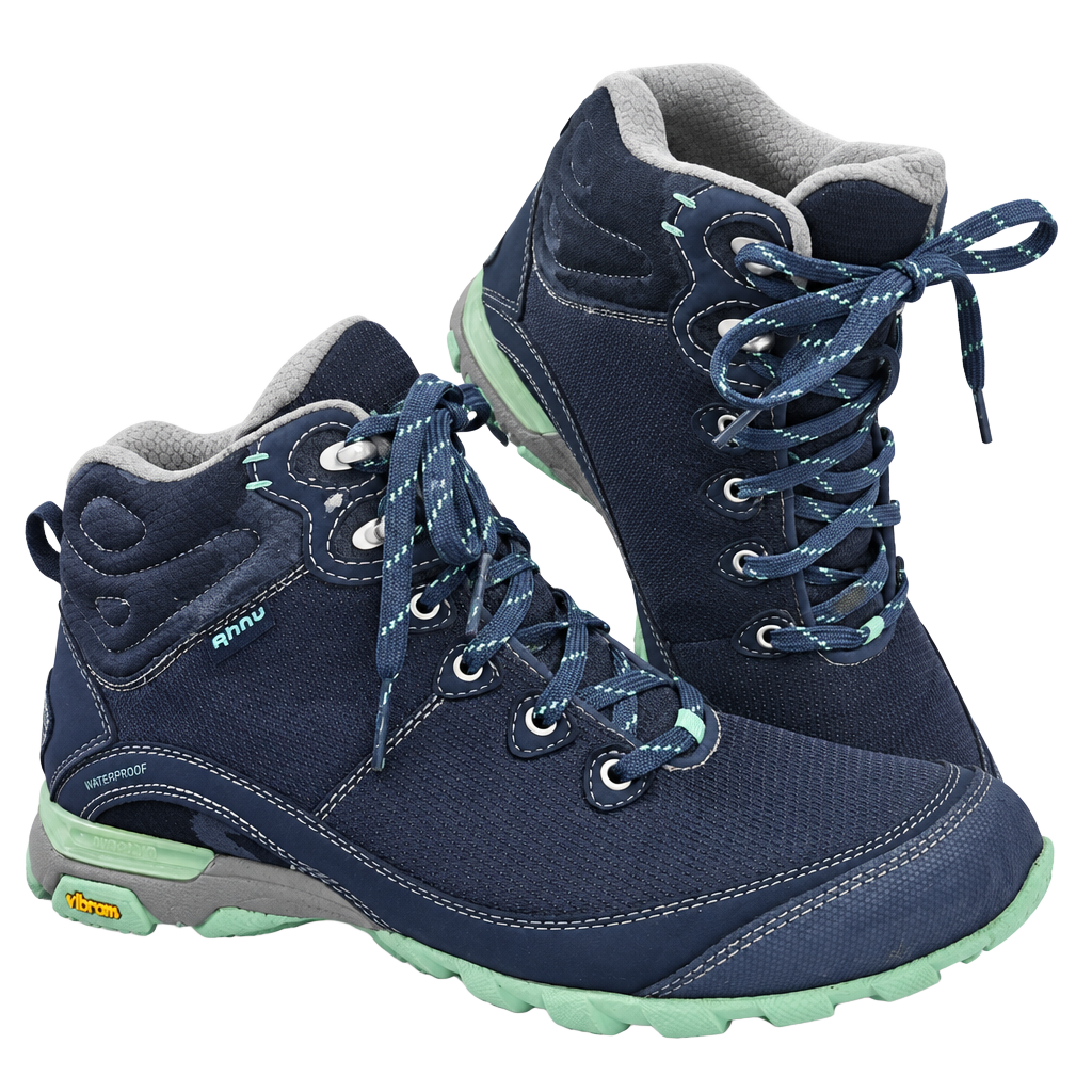 Ahnu Sugarpine II Waterproof Hiking Boots Blue Sz 8.5 1
