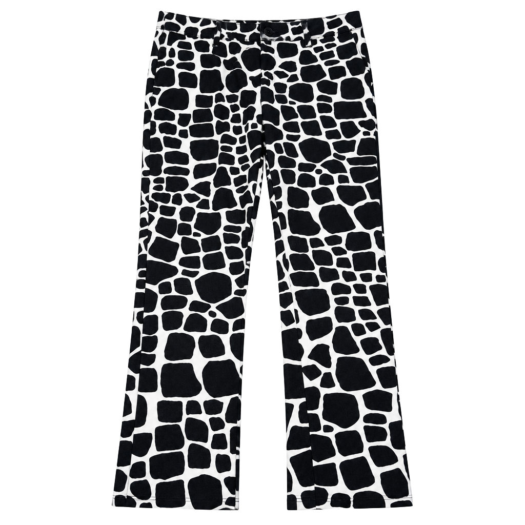 Liz Claiborne Emma Classic Pants Size 8 Black White Animal Print 1