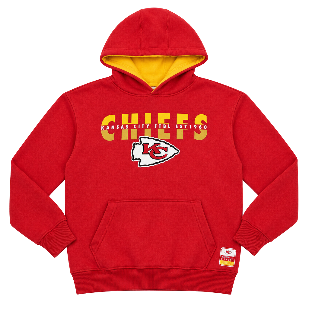 NFL Team Apparel Kansas City Chiefs Hoodie youth Size 10-12 Red 1
