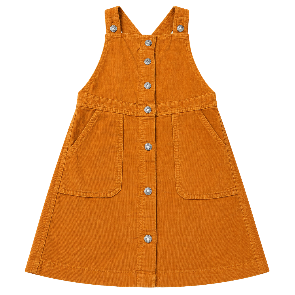 Old Navy Corduroy Overall Dress Size M (8) Mustard Yellow 1
