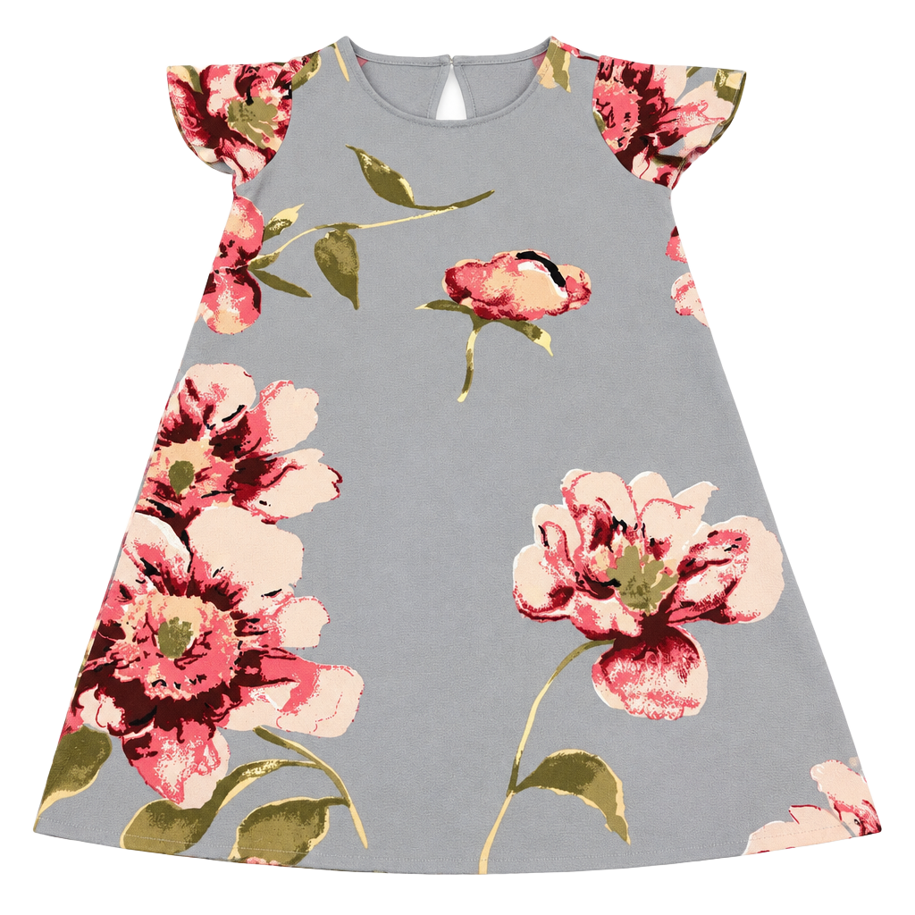 PatPat Floral Dress Size 3-4Y Blue 1