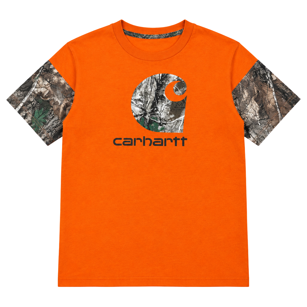 Carhartt Long Sleeve Shirt Size 4T Orange Camo 1