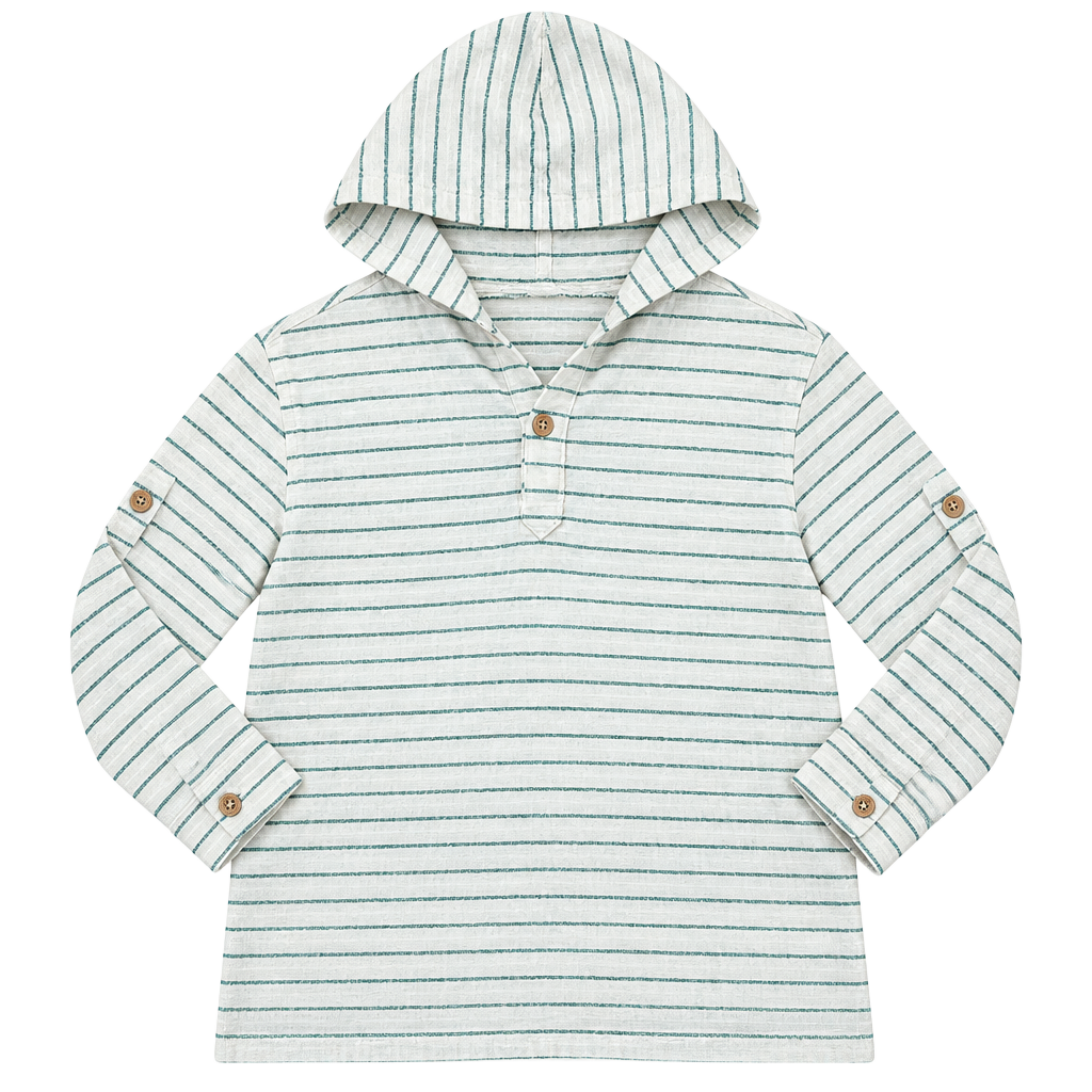 Zara Striped Hooded Shirt Size 3-4 Years 1