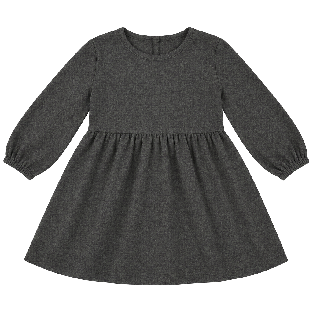 WIHOLL Peplum Top Size M Charcoal Grey Long Sleeve Knit Blouse 1
