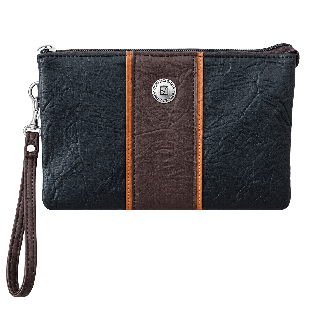 Stone Mountain Black And Brown Wristlet Clutch Wallet 1