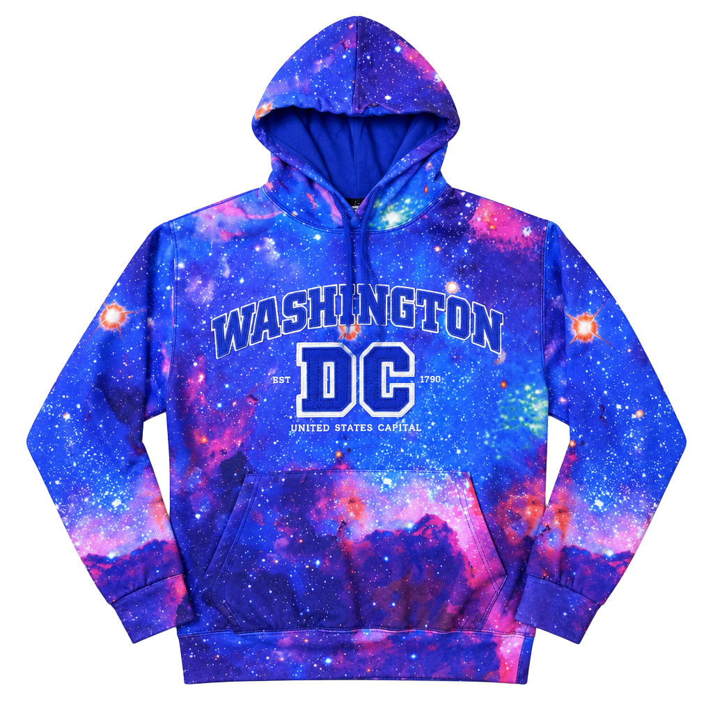 Washington DC Galaxy Print Hoodie Sweatshirt 1