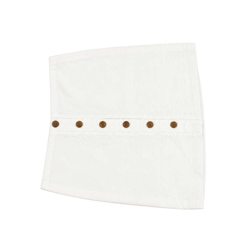 Gap White Linen Cotton Blend Button-Front Mini Skirt Size 4 1