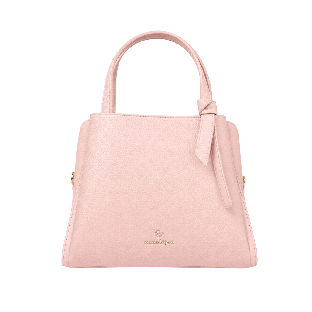 Nanette Lepore Pink Pebbled Leather Convertible Satchel Top Handle Bag 1