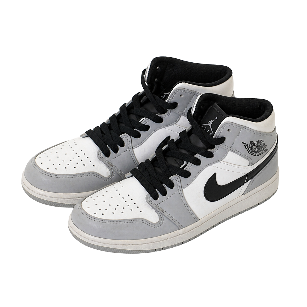 Jordan 1 Mid Light Smoke Grey Sneakers 1