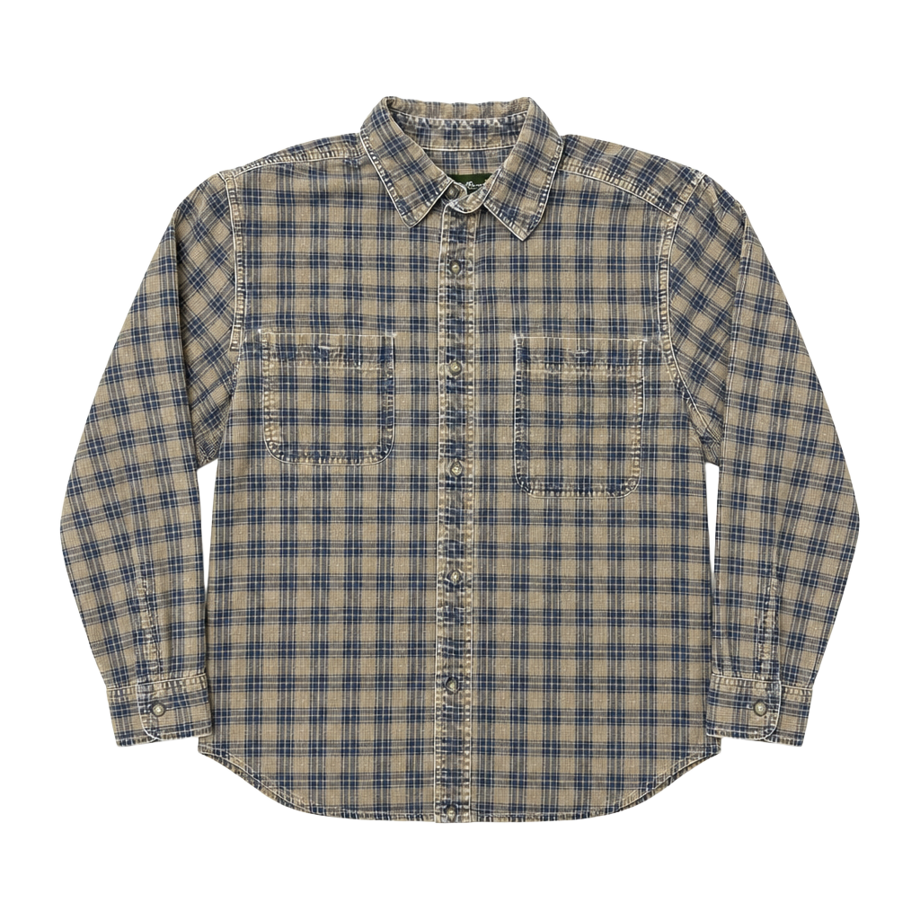 Vintage Eddie Bauer Plaid Corduroy Shirt - Large 1