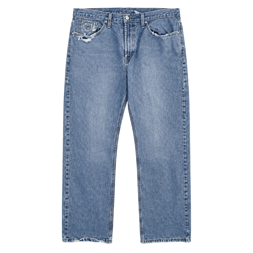 Cinch Men’s 38x32 Distressed Relaxed Jeans Light Wash Western Cowboy Denim 1