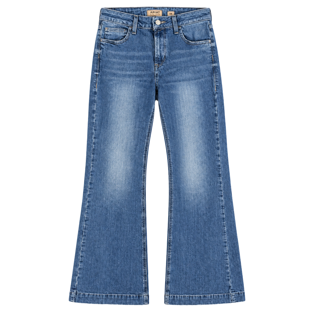 Ariat R.E.A.L. Denim Flare Jeans Size 28x32 Light Wash Bootcut 1