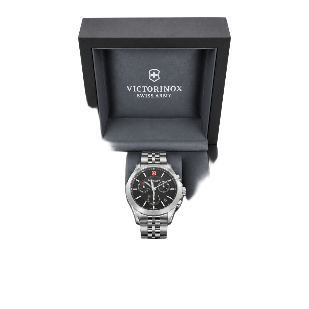 Victorinox Swiss Army Alliance Chronograph Stainless Steel Black Dial, 1