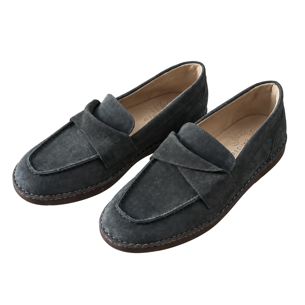 Brioso Clarence Suede Loafers Size 7M Olive Green 1