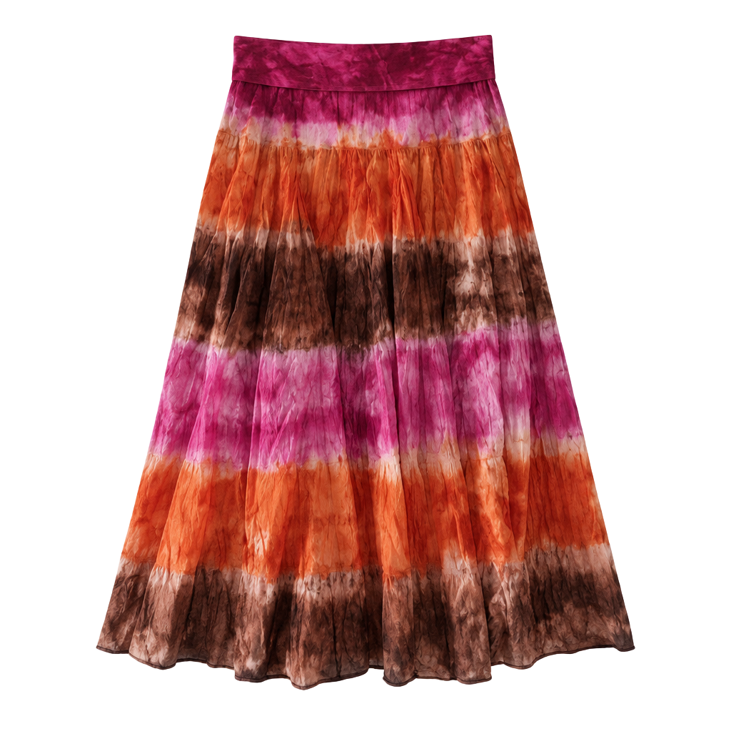 Tie Dye Fold Over Skirt Size M 1