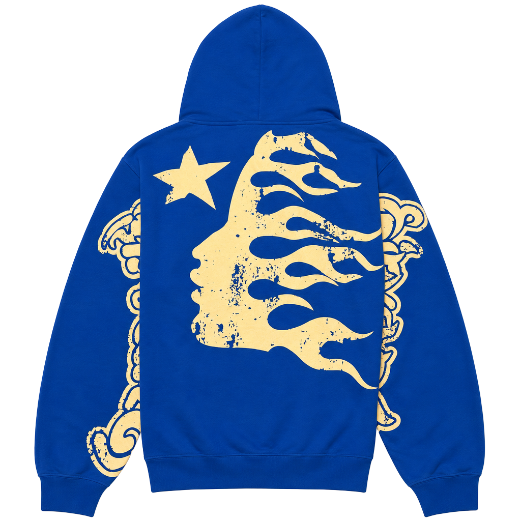 Hellstar Studios Blue Yoga Graphic Hoodie 1
