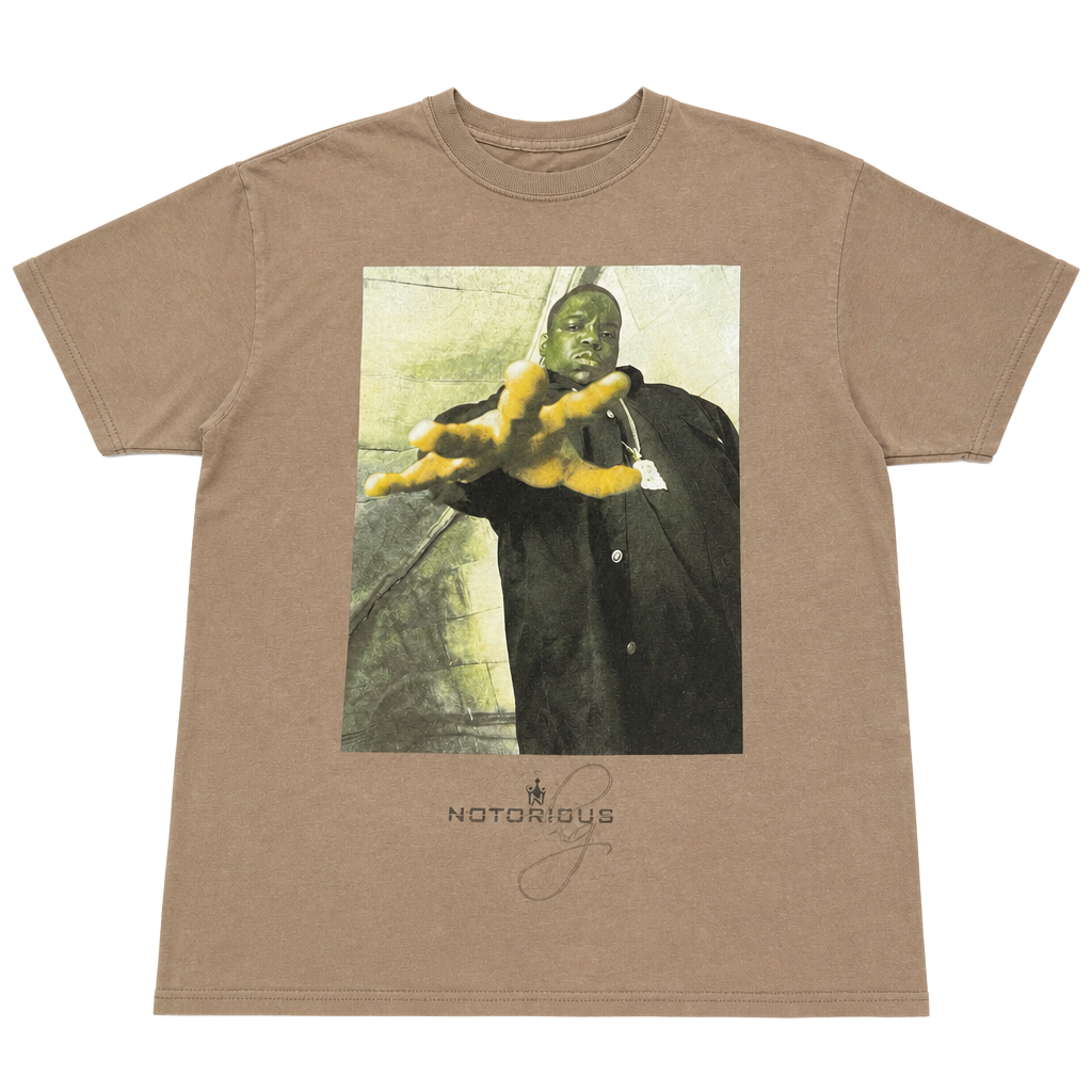The Notorious B.I.G. Biggie Smalls Brown Graphic T-Shirt Size Medium 1
