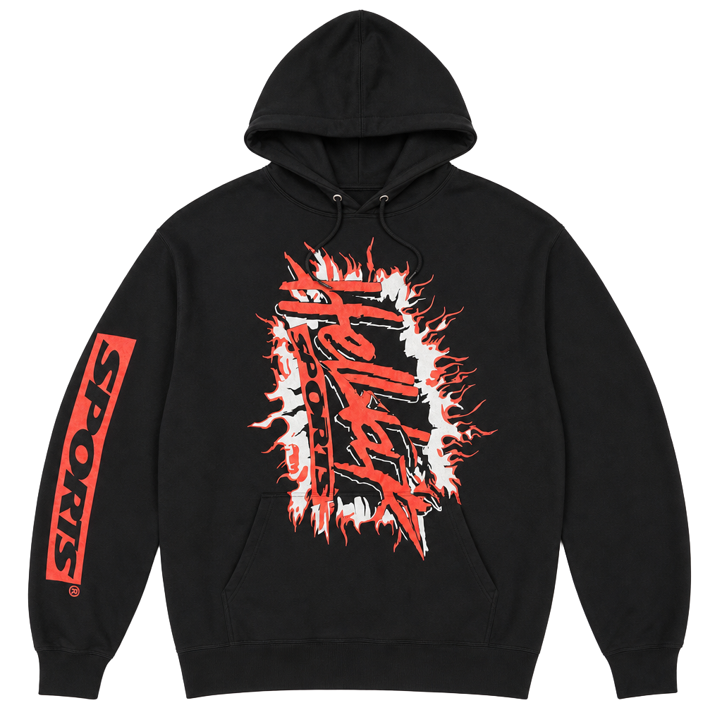 Hellstar Sports Future Flame Black Hoodie 1