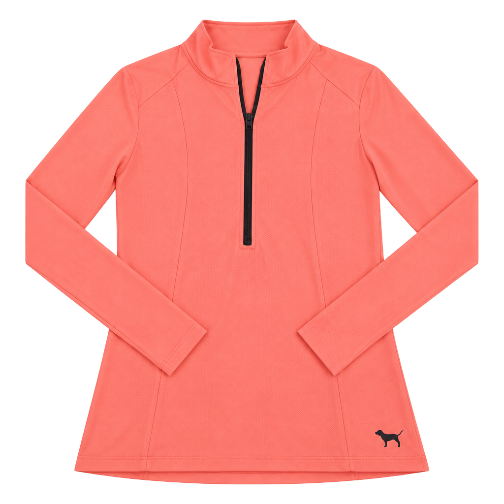 Pink Victoria's Secret Half Zip Pullover Size L Neon Coral 1