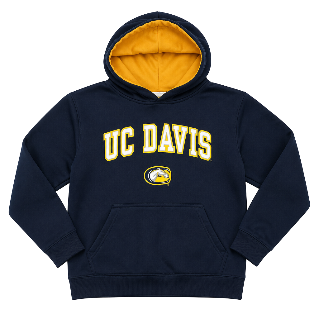 Pro Edge by Knights Apparel UC Davis Aggies Navy Hoodie Sweatshirt Size M 8/10 1