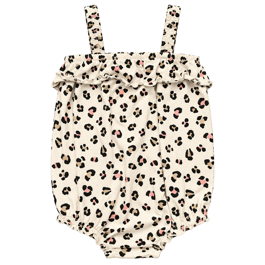 Wonder Nation Ruffle Bubble Romper Size 24M Leopard Print 1