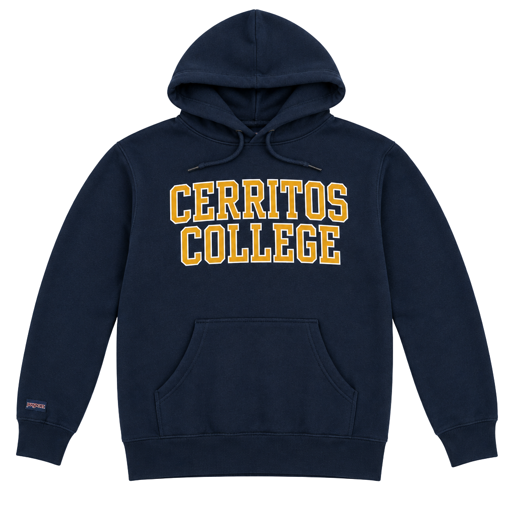 JanSport Cerritos College Hoodie Size M Navy Blue 1