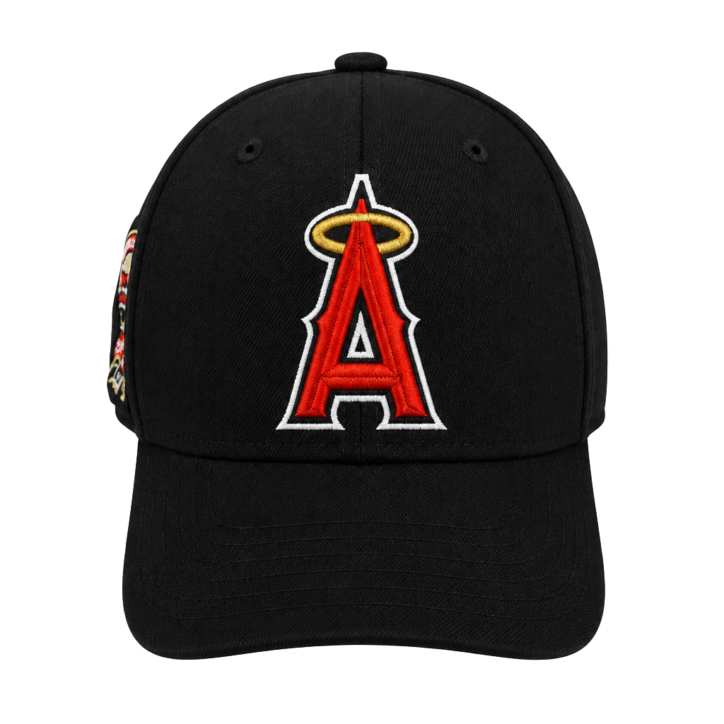 New Era Los Angeles Angels 59FIFTY Size 7 1/4 Fitted Hat Black 50th Anniv 1