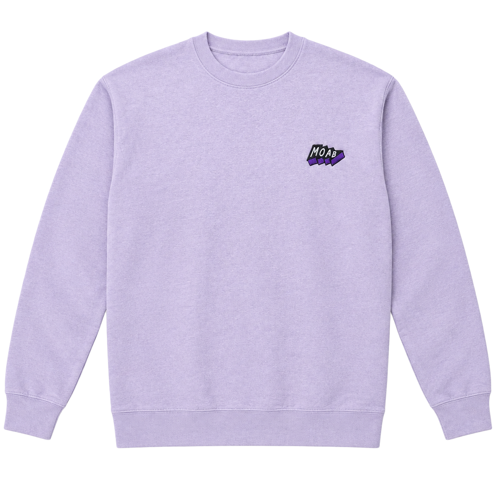 Moab Sweatshirt Lilac Purple Long Sleeve Pullover Size Medium 1