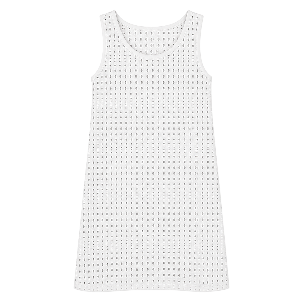 Athleta Tank Top Size S White Laser Cutout Mesh Athletic 1