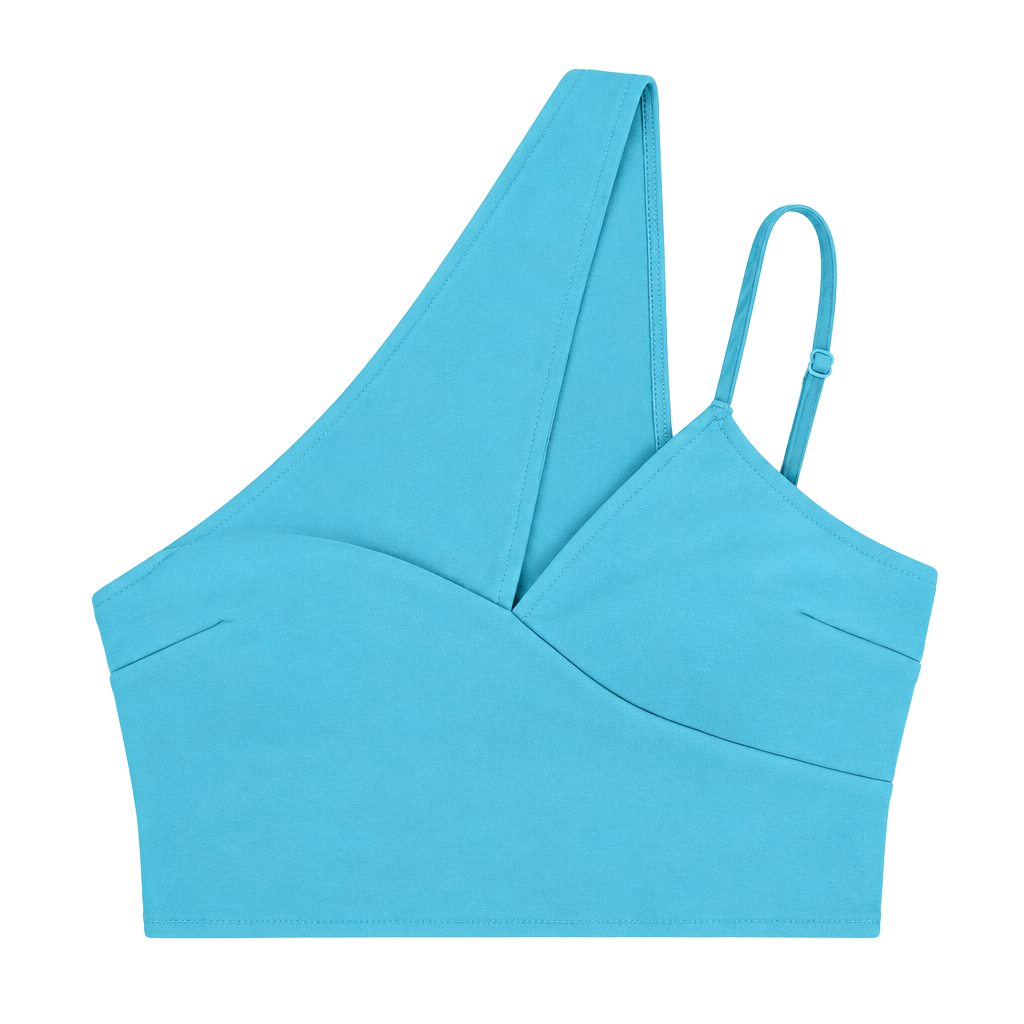 Abercrombie & Fitch Crop Top Size S Blue Asymmetrical 1