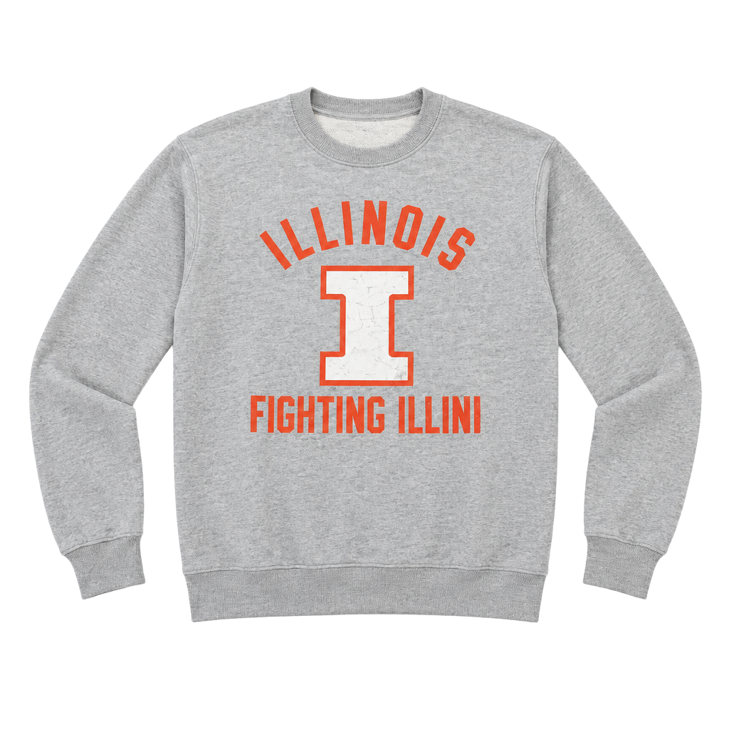 Vintage University of Illinois Fighting Illini Jerzees Nublend Crewneck Sweatshirt 1