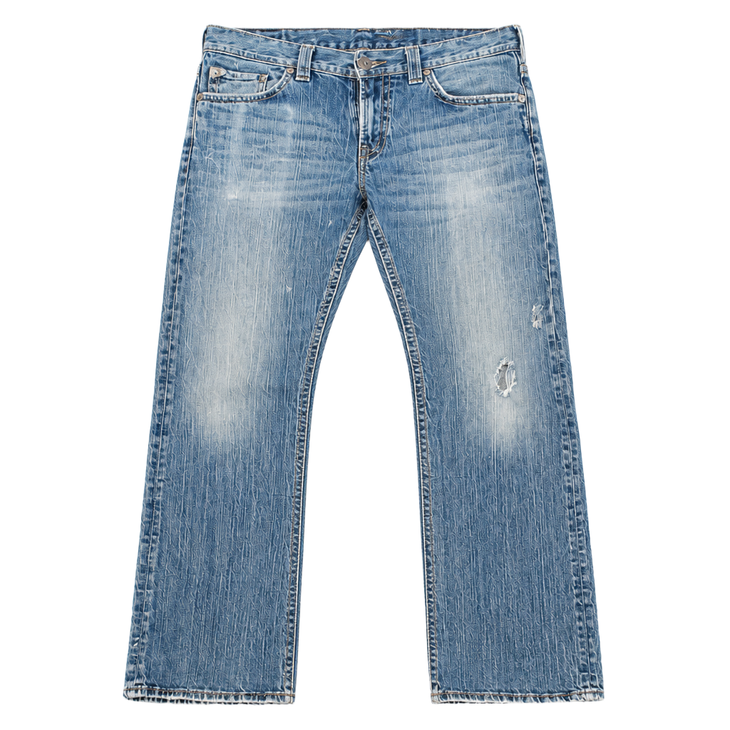 Silver Jeans Co. SJC Mid-Rise Bootcut Distressed Denim Jeans 34 1