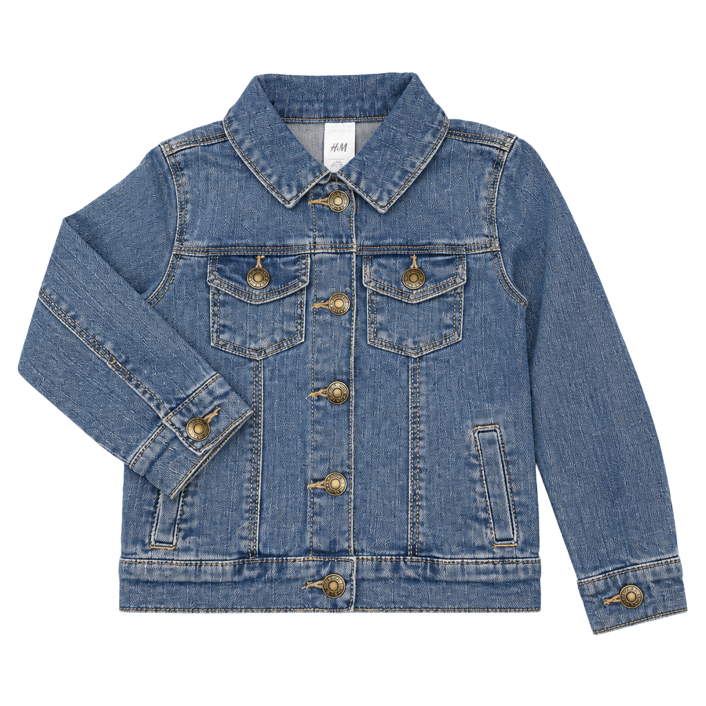 Carter's Denim Jacket Size 4 Blue Button Up Medium Pockets Collared 1