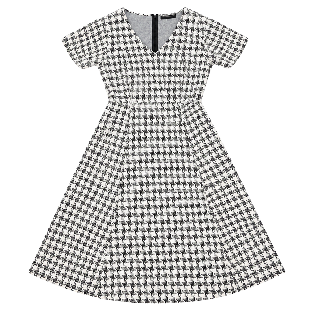 Lane Bryant Houndstooth Flare Dress Size 22/24 1