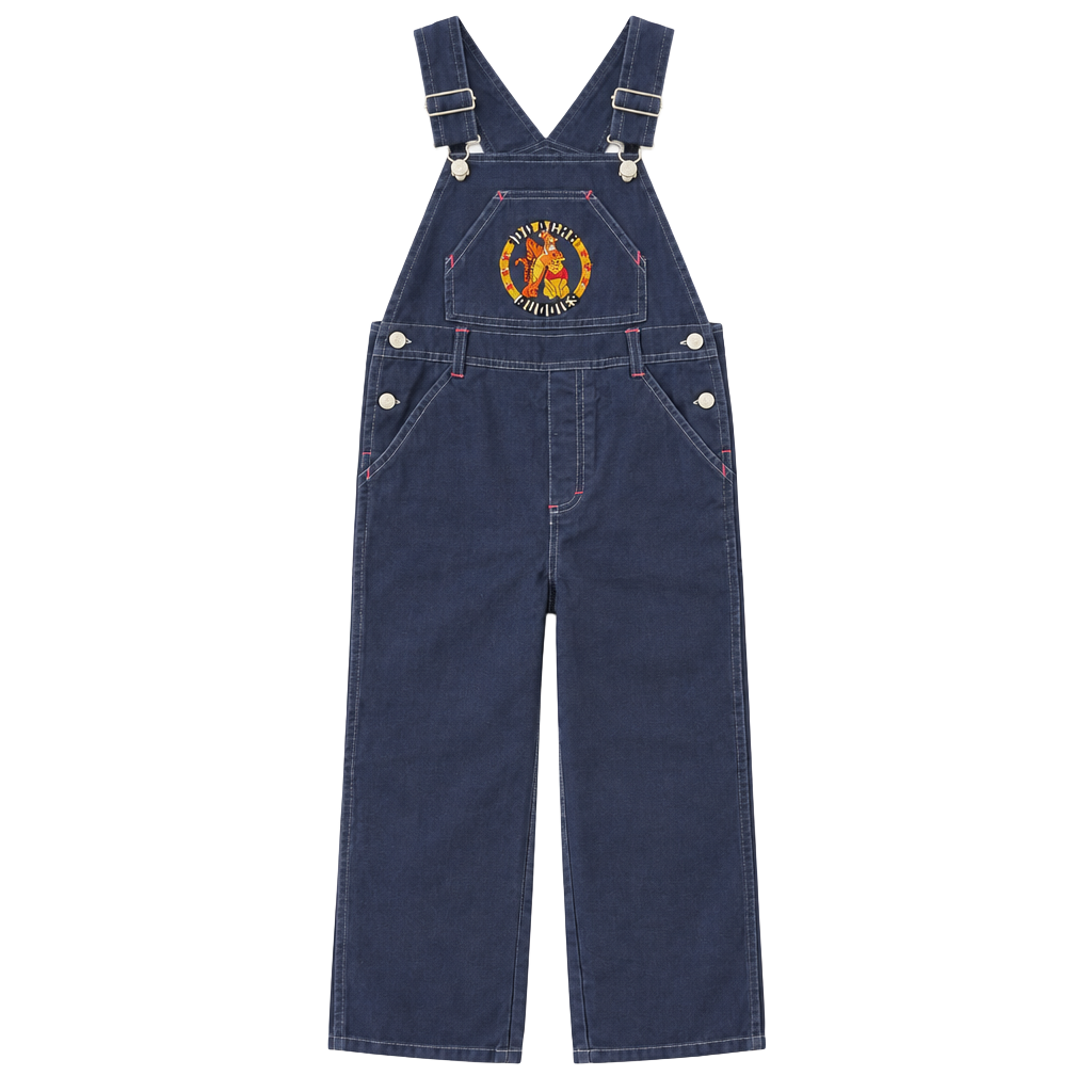 Pooh 100 Acre Collection Size 7 Blue Denim Overalls with Tags 1