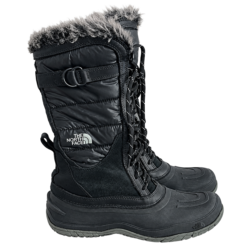 The North Face,Tall Shellista Fashion Winter Snow Boots, Black, Faux Fur, 8 1
