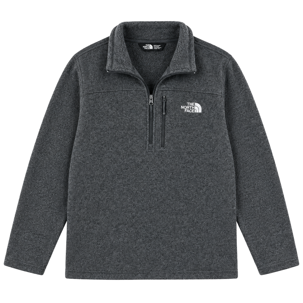 The North Face, 2XL Gordon Lyons 1/4 Zip Fleece Pullover, Fall Sweater, Grey 1