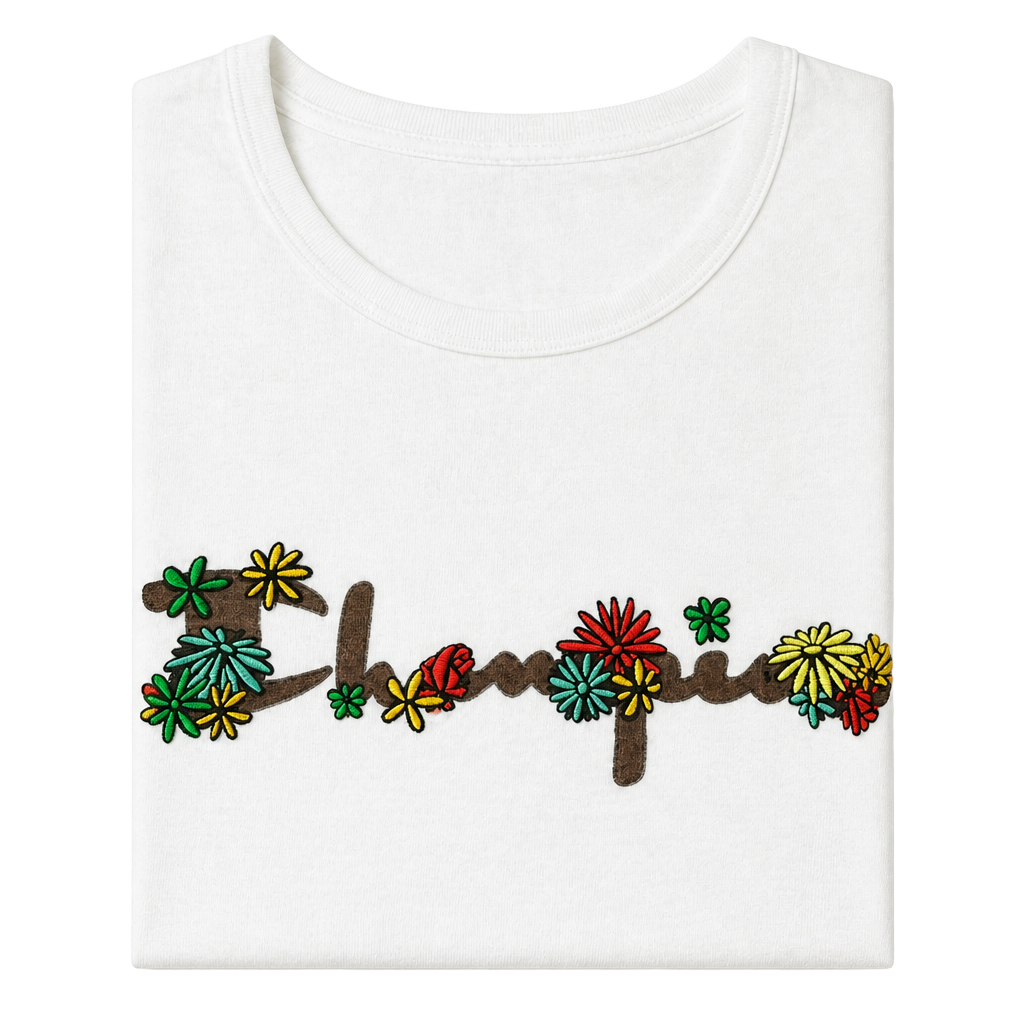 Champion Floral Script T-Shirt 1