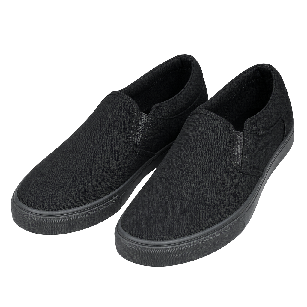 Vans Classic Slip-On Black Canvas Shoes men’s 11 #69 1