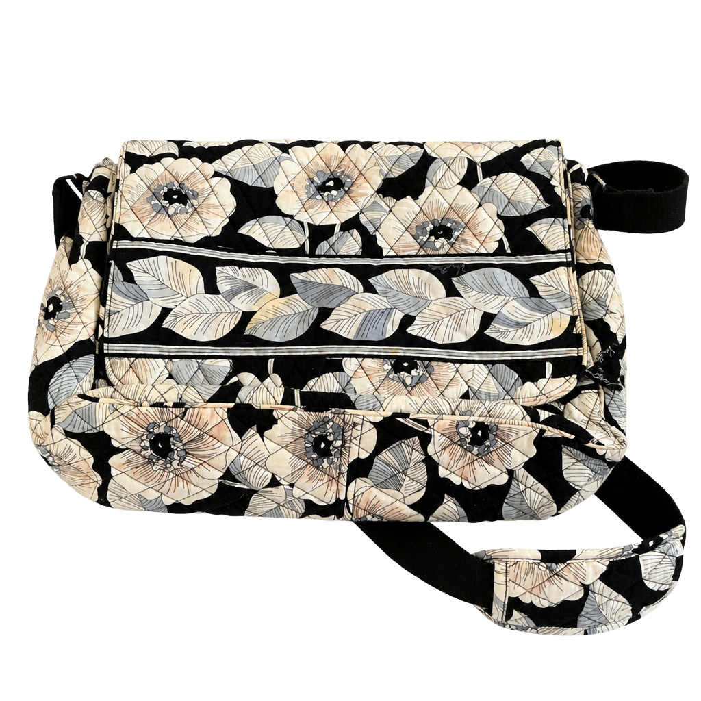 Vera Bradley Quilted Messenger Crossbody Bag in Camellia Floral 1