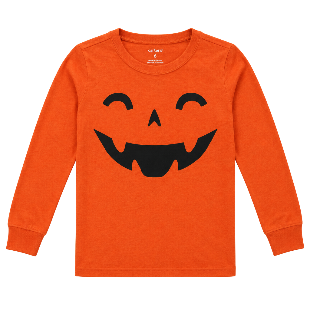 Carter's Pumpkin Halloween Long Sleeve T-Shirt Size 6 #64 1