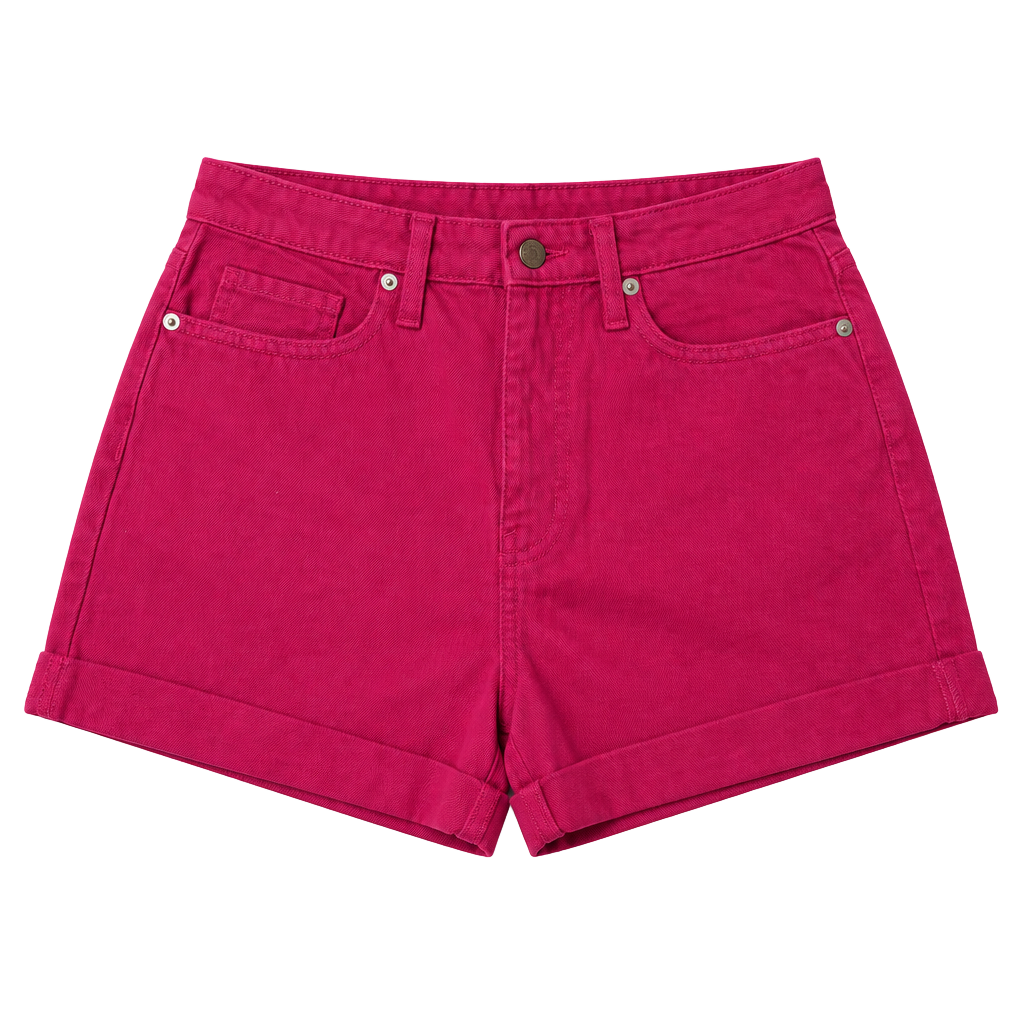 Wild Fable Women’s High Rise Mom Shorts Pink Rolled Cuff Size 10 1
