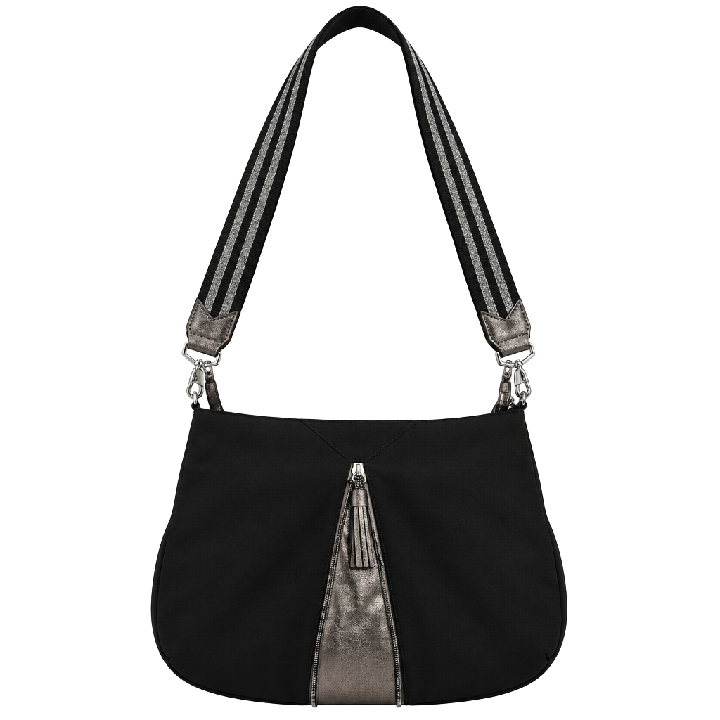 Stella & Dot Work Hard Play Hard Crossbody Bag Black 1