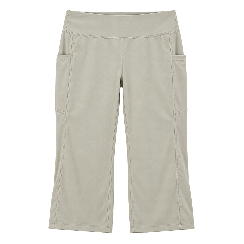 RBX Active Crop Leggings Beige Pocket Capri Pants 1