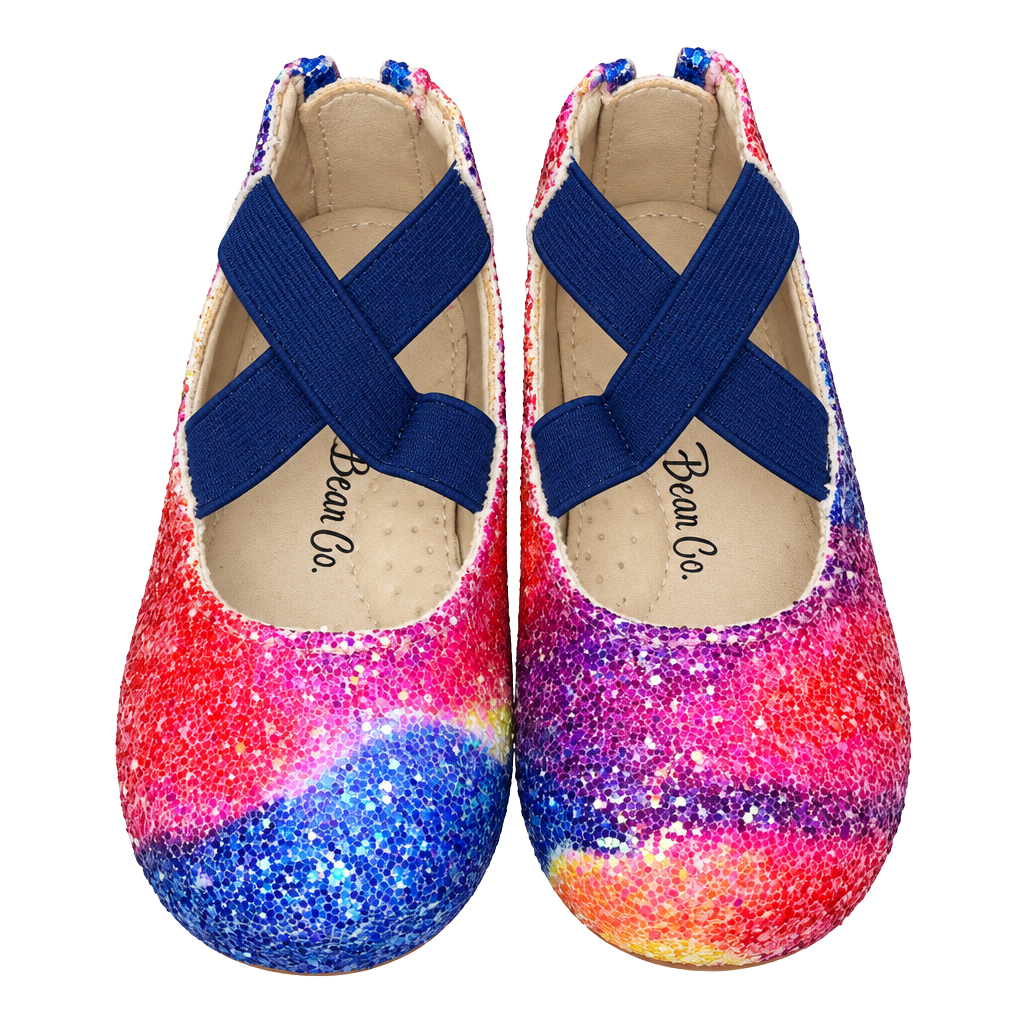 A Bear Co. Glitter Ballet Flats Size 4T Multicolor 1